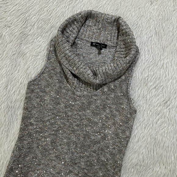 International concepts brown gold knit turtle neck top size small - Picture 2 of 5